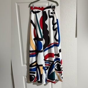 Colorful Asymmetrical Skirt